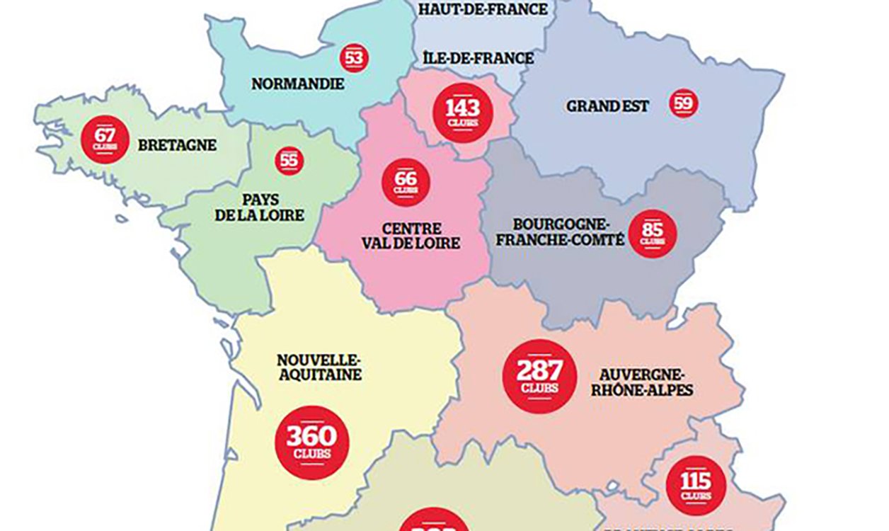 Rugby France - La carte des 14 ligues régionales - Le XV ...